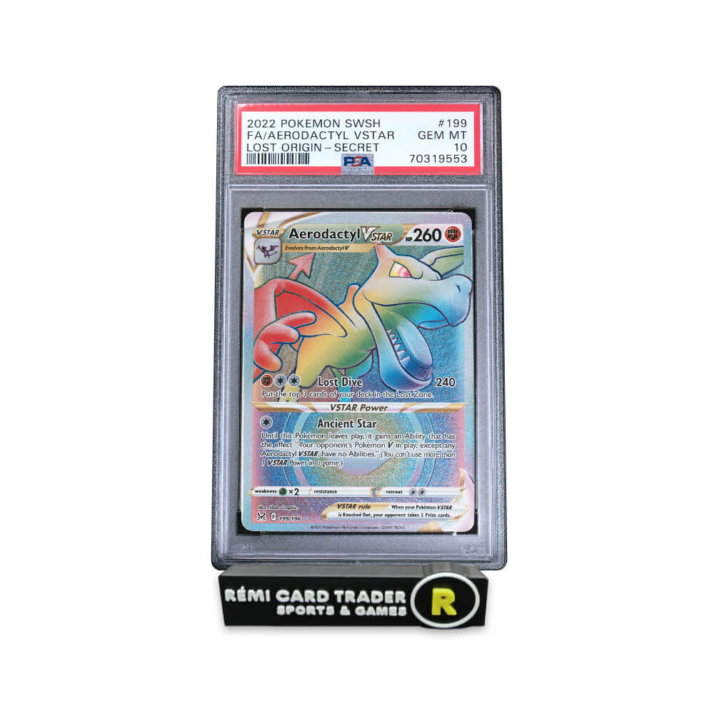 POKÉMON 2022 AERODACTYL VSTAR (LOST ORIGIN) #199 PSA GEM MT 10