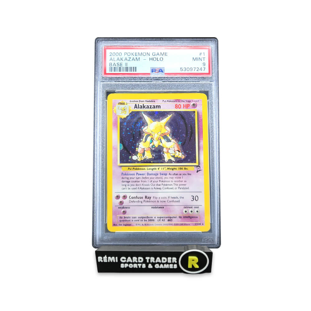 POKÉMON 2000 ALAKAZAM (POKEMON GAME BASE II) #1 PSA MINT 9