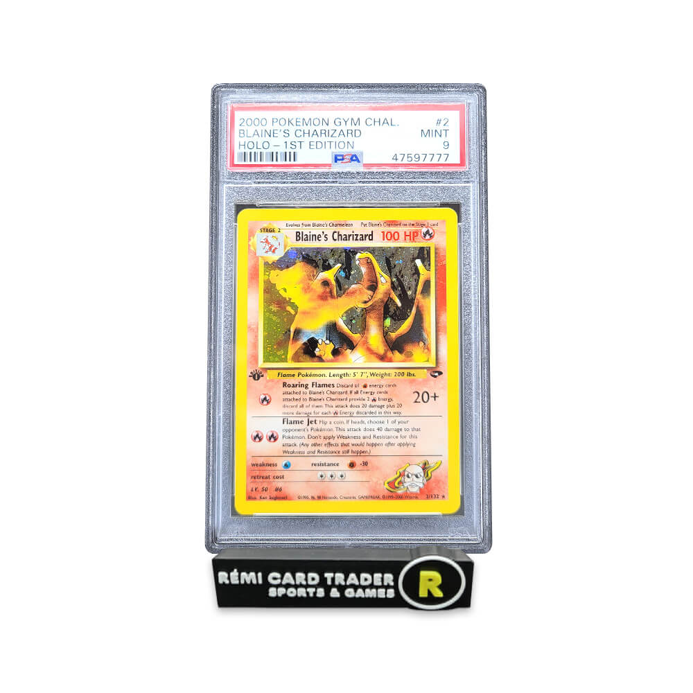 POKÉMON 2000 BLAINE'S CHARIZARD (GYM CHALLENGE 1ST EDITION) #2 PSA MINT 9