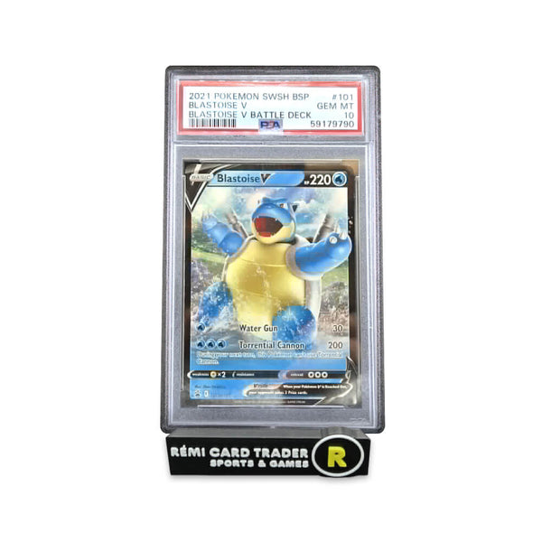 POKÉMON 2021 Blastoise V (SWSH BLACK STAR PROMO) #101 PSA GEM MT 10
