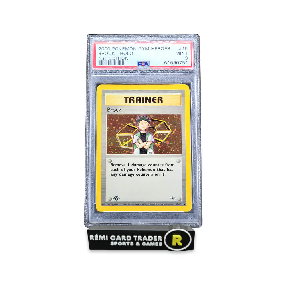 POKÉMON 2000 BROCK (GYM HEROES 1ST EDITION) #15 PSA MINT 9