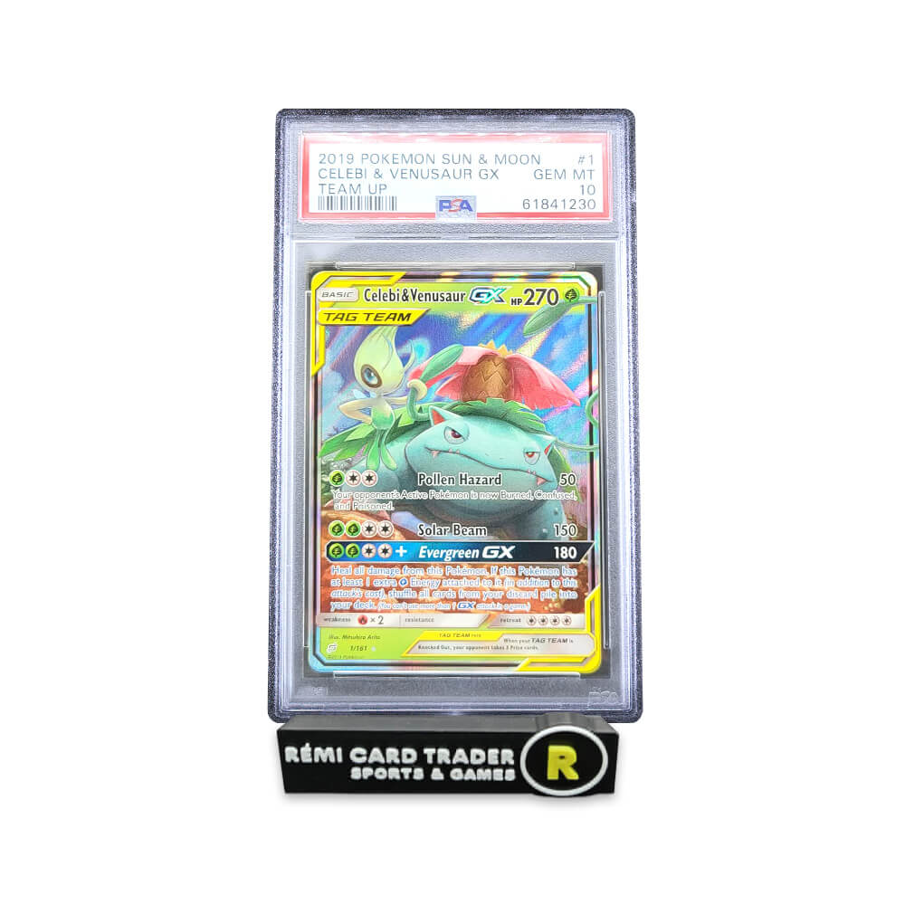 POKÉMON 2019 CELEBI & VENUSAUR EX (SUN & MOON TEAM UP) #1 PSA GEM MT 10