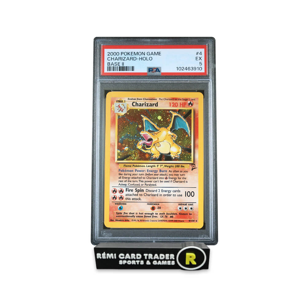 POKÉMON 2000 CHARIZARD (BASE II) #4 PSA EX 5
