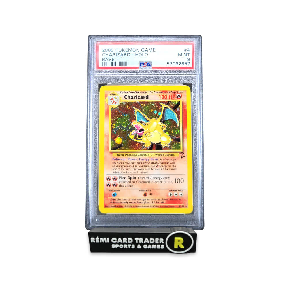 POKÉMON 2000 CHARIZARD (POKEMON GAME BASE II) #4 PSA MINT 9
