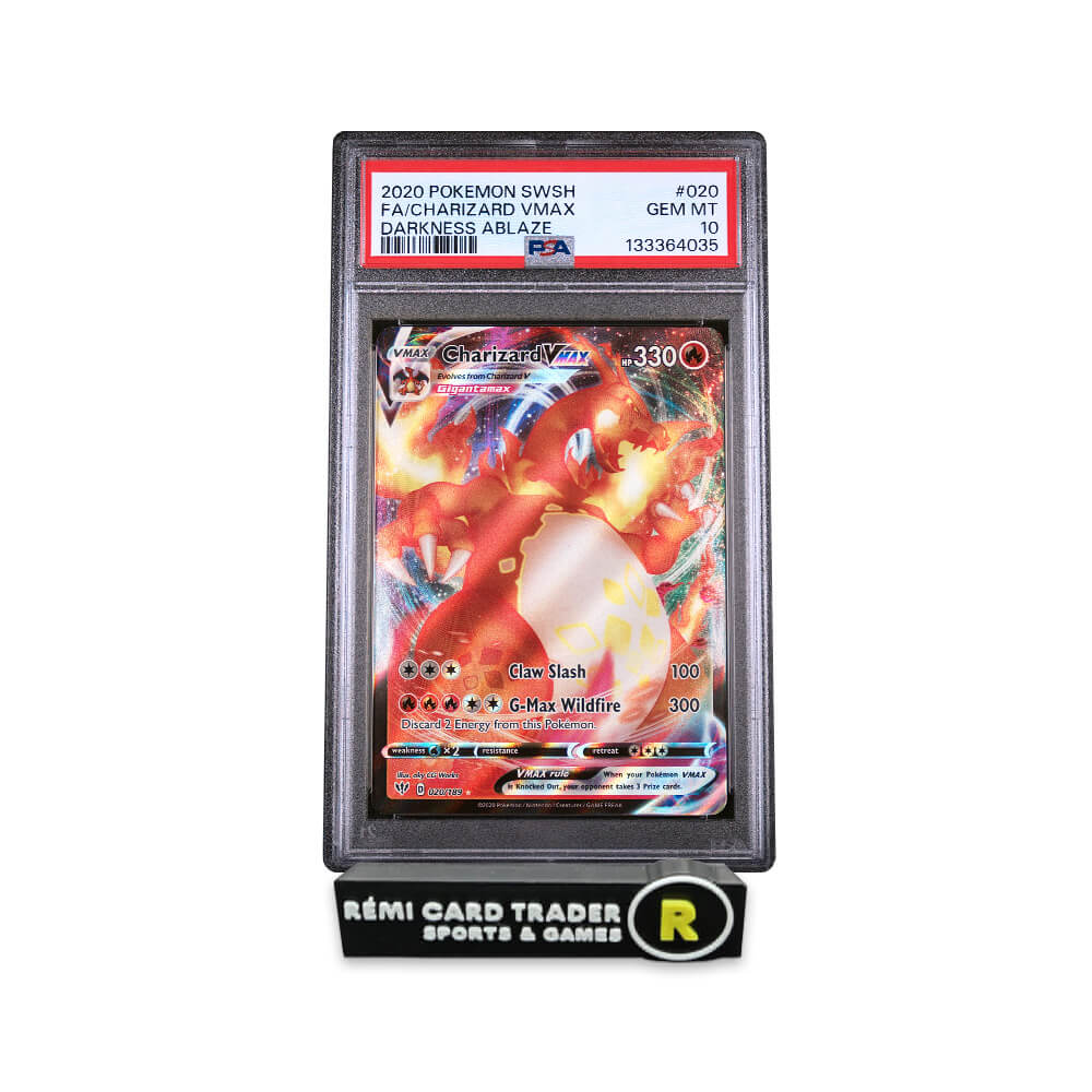 POKÉMON 2020 CHARIZARD VMAX (DARKNESS ABLAZE) #020 PSA GEM MT 10