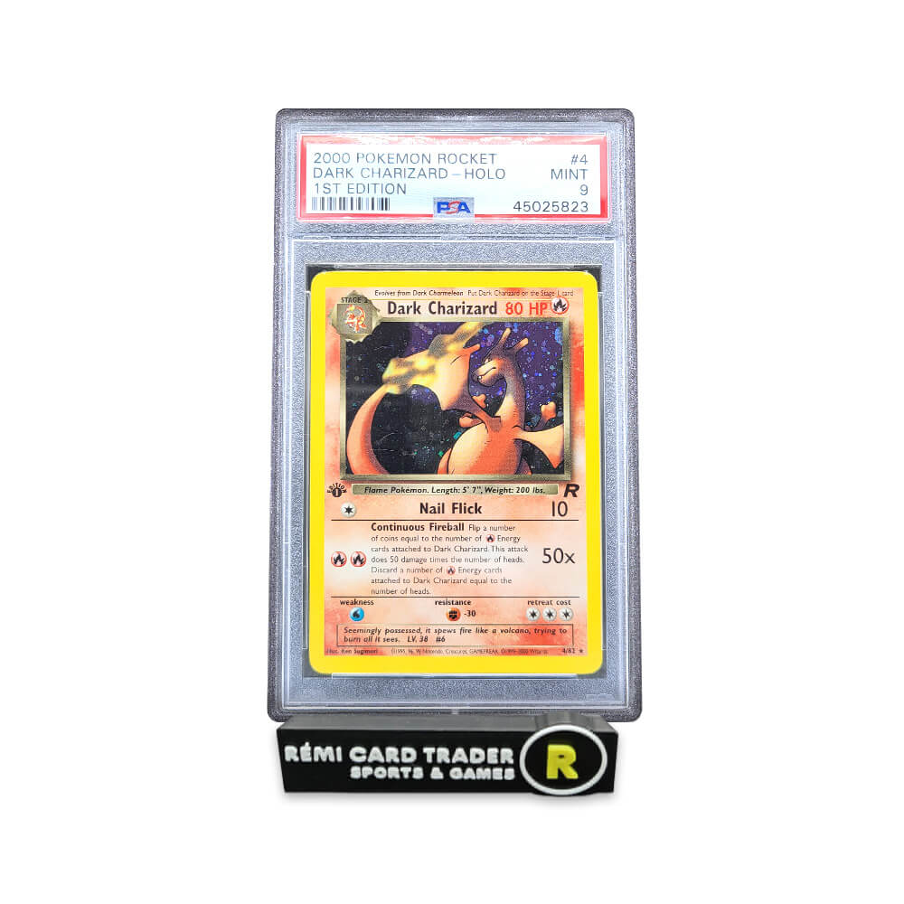 POKÉMON 2000 DARK CHARIZARD (TEAM ROCKET 1ST EDITION) #4 PSA MINT 9