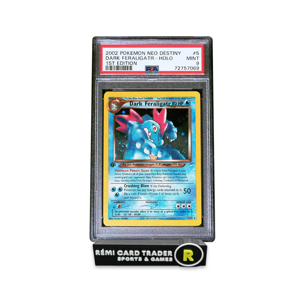 POKÉMON 2002 DARK FERALIGATR (NEO DESTINY 1ST EDITION) #5 PSA MINT 9