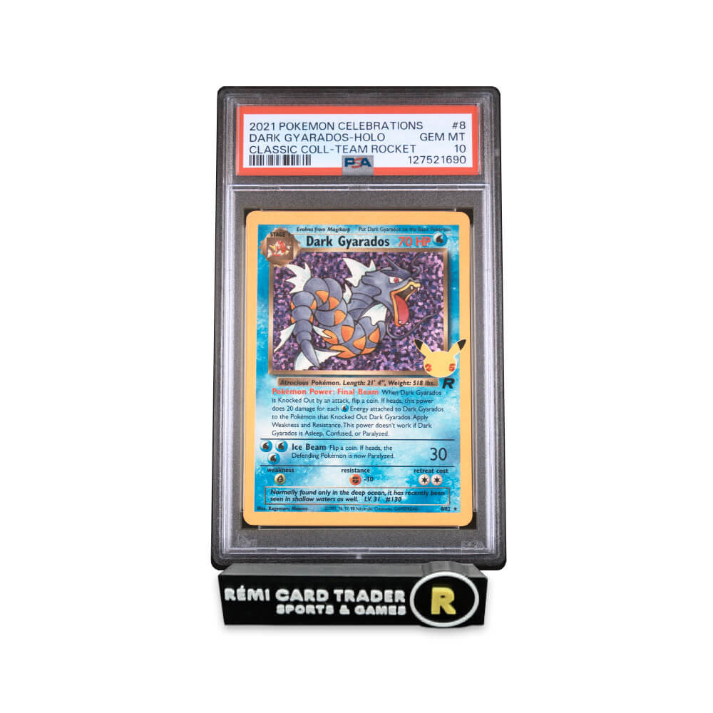 POKÉMON 2021 DARK GYARADOS (CELEBRATIONS CLASSIC COLLECTION) #8 PSA GEM MT 10