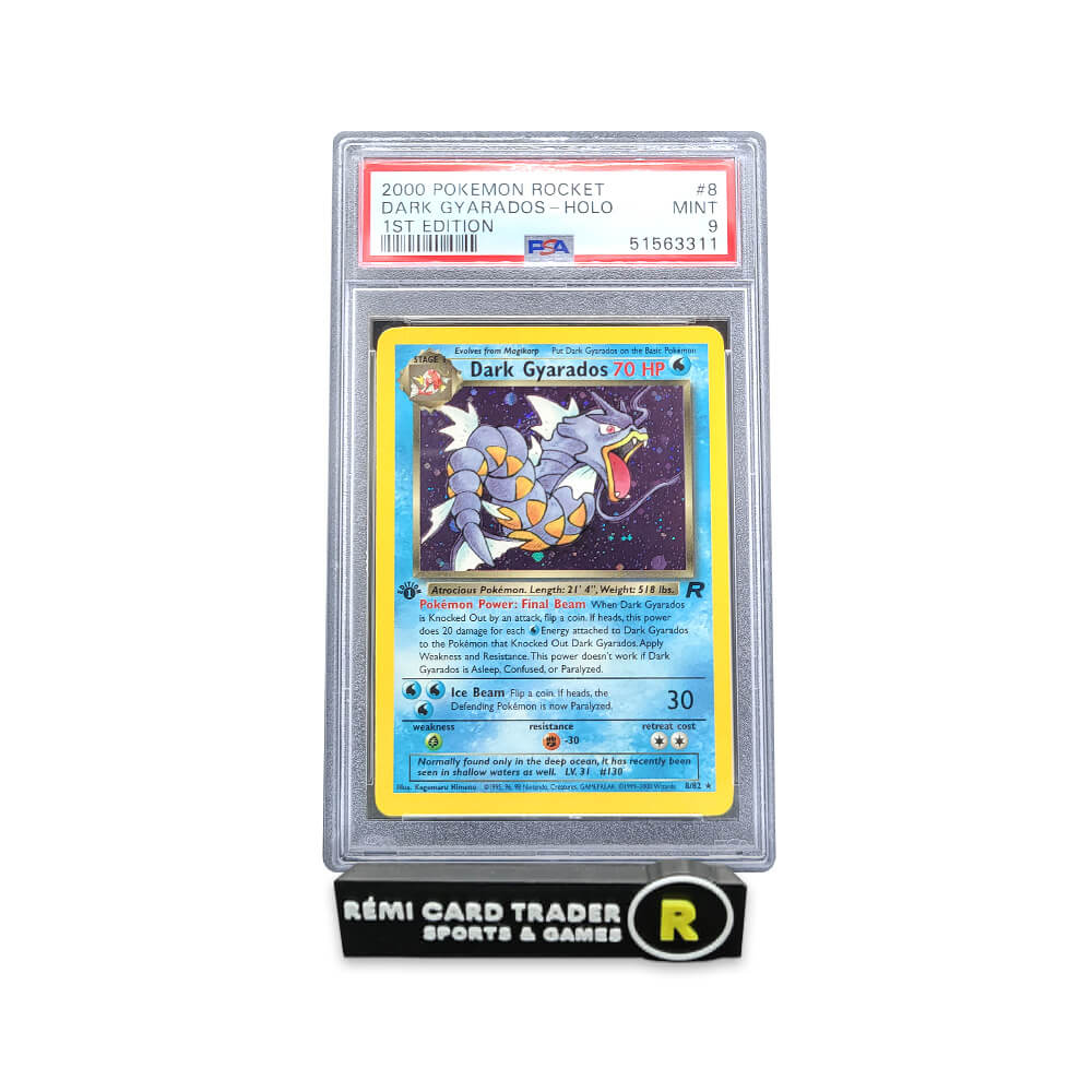 POKÉMON 2000 DARK GYARADOS (TEAM ROCKET 1ST EDITION) #8 PSA MINT 9