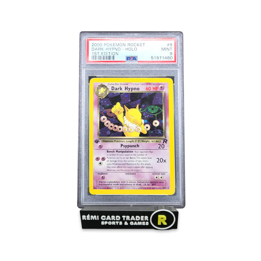 POKÉMON 2000 DARK HYPNO (TEAM ROCKET 1ST EDITION) #9 PSA MINT 9