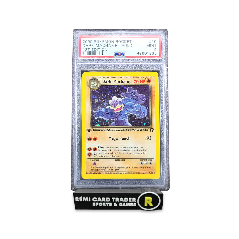 POKÉMON 2000 DARK MACHAMP (TEAM ROCKET 1ST EDITION) #10 PSA MINT 9