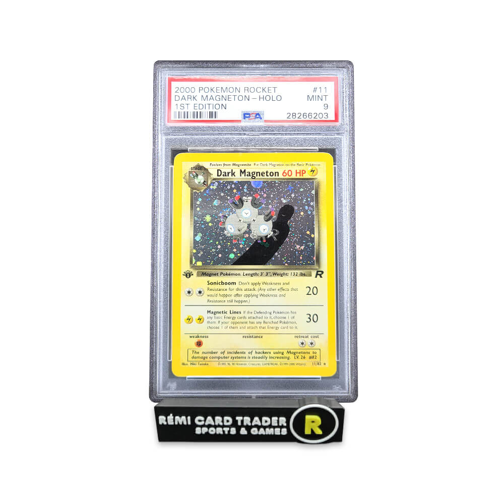 POKÉMON 2000 DARK MAGNETON (TEAM ROCKET 1ST EDITION) #11 PSA MINT 9