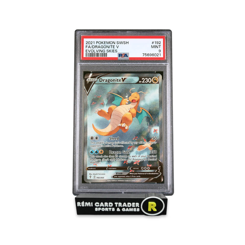 POKÉMON 2021 DRAGONITE V (EVOLVING SKIES) #192 PSA MINT 9