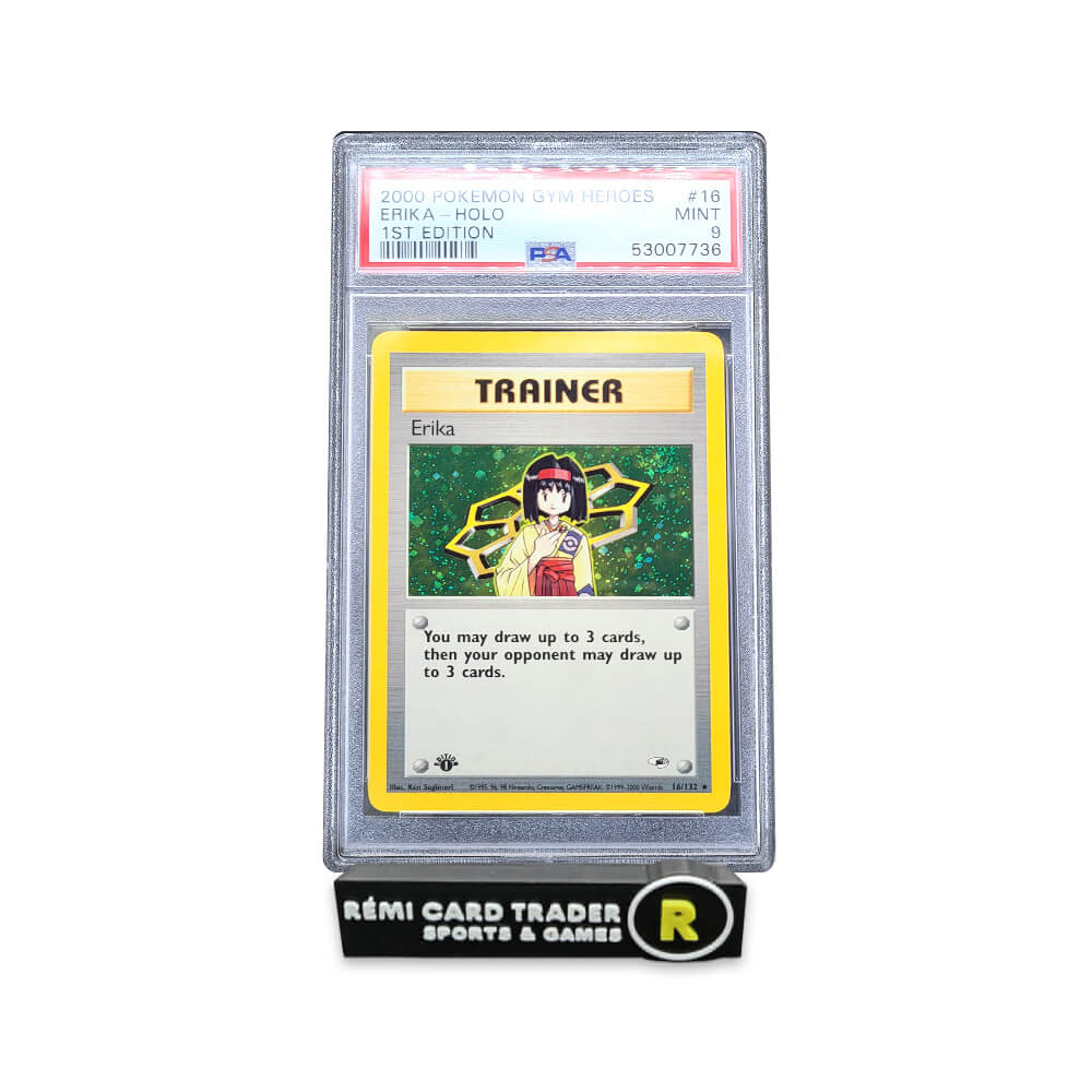 POKÉMON 2000 ERIKA (GYM HEROES 1ST EDITION) #16 PSA MINT 9