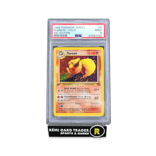 pokemon card flareon first edition POKÉMON 1999 (JUNGLE 1ST EDITION) #3 PSA MINT 9 As part of the Color:Fuchsia Victini VMAX - Top Binding_Paperback