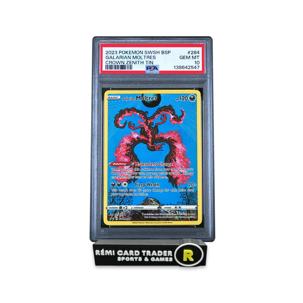POKÉMON 2023 GALARIAN MOLTRES (BLACK STAR PROMO) #284 PSA GEM MT 10