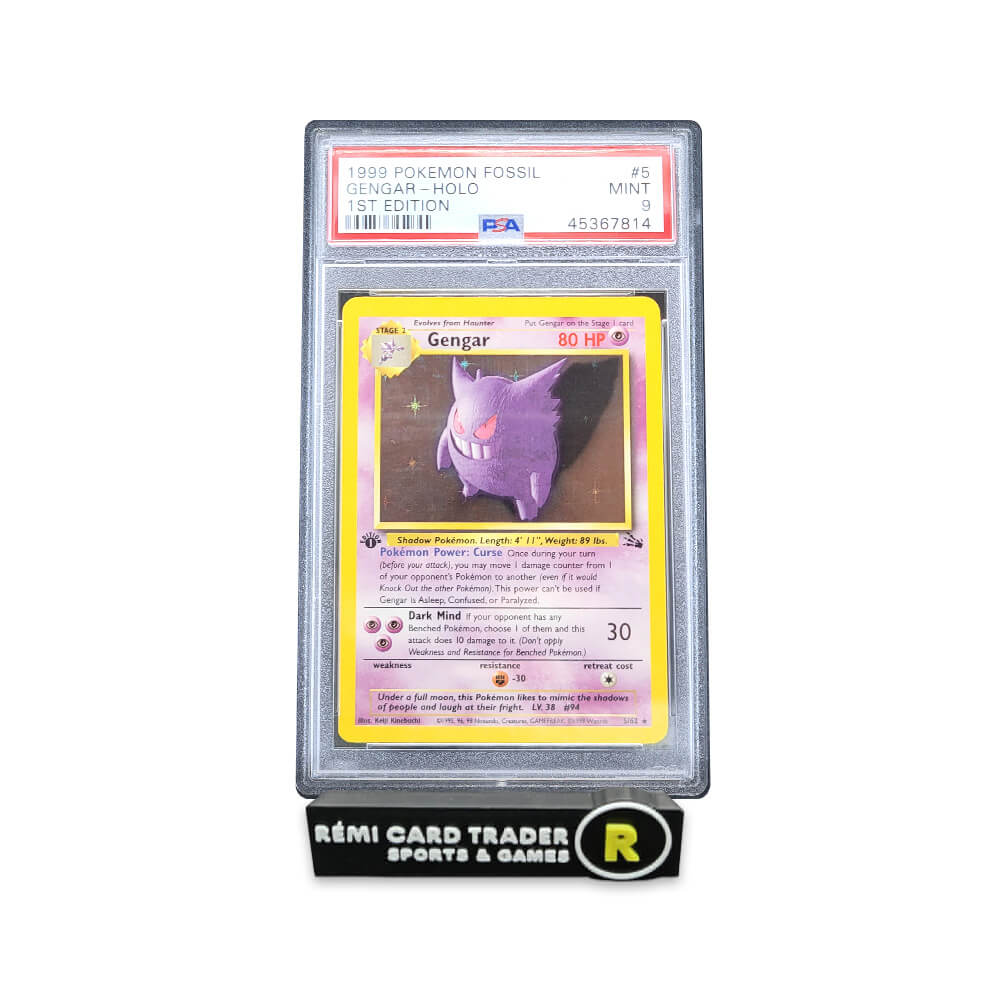 POKÉMON 1999 GENGAR (FOSSIL 1ST EDITION) #5 PSA MINT 9