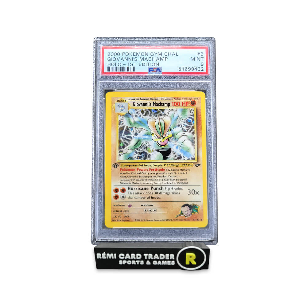 POKÉMON 2000 GIOVANNI'S MACHAMP (GYM CHALLENGE 1ST EDITION) #6 PSA MINT 9