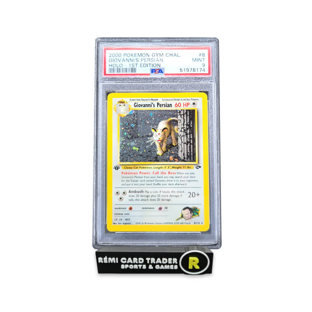 POKÉMON 2000 GIOVANNI'S PERSIAN (GYM CHALLENGE 1ST EDITION) #8 PSA MINT 9