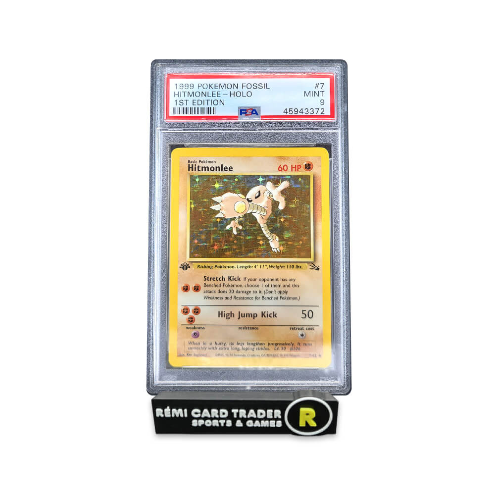 POKÉMON 1999 HITMONLEE (FOSSIL 1ST EDITION) #7 PSA MINT 9