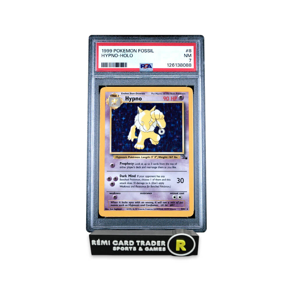 POKÉMON 1999 HYPNO (FOSSIL) #8 PSA NM 7