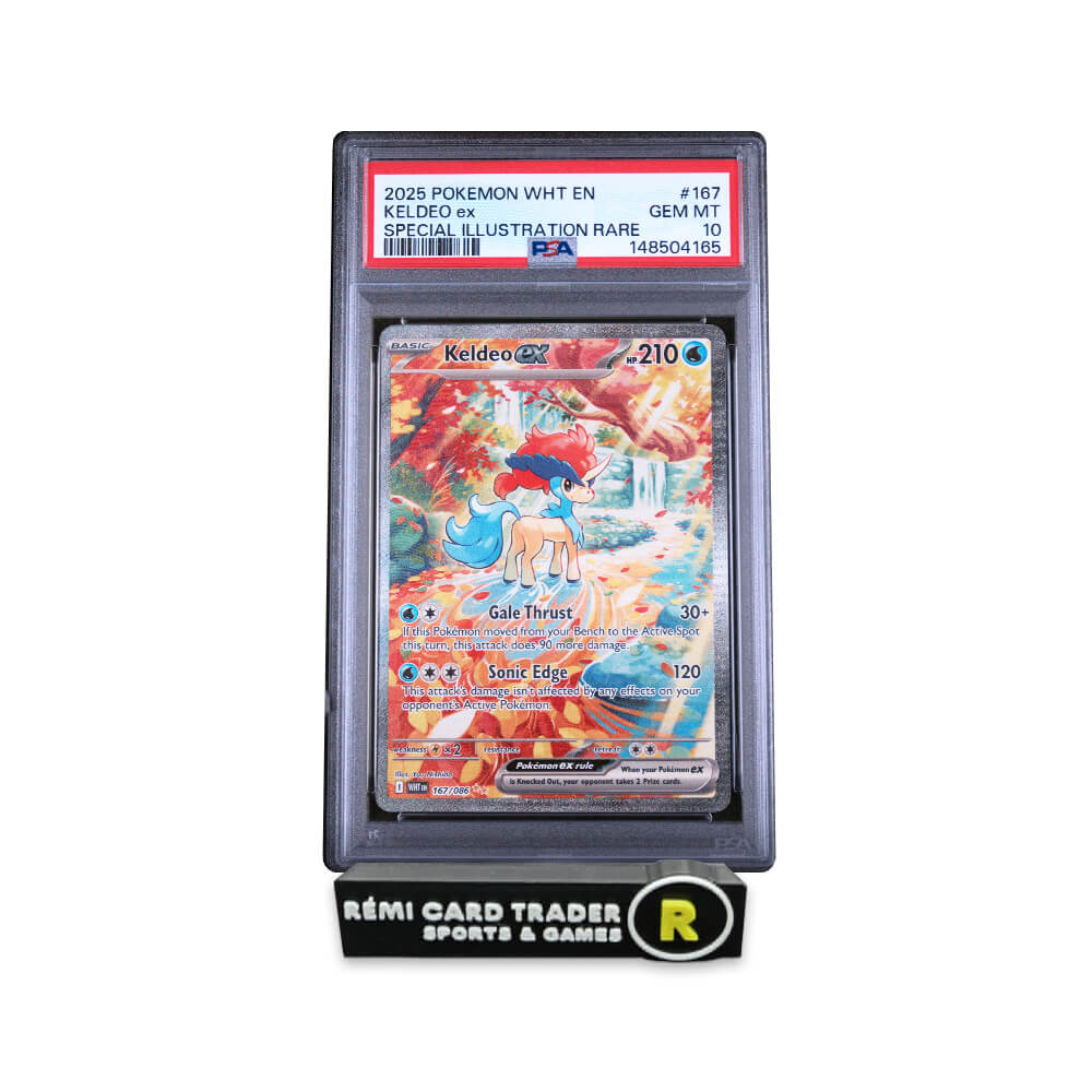 POKÉMON 2025 KELDEO EX (WHITE FLARE) #167 PSA GEM MT 10