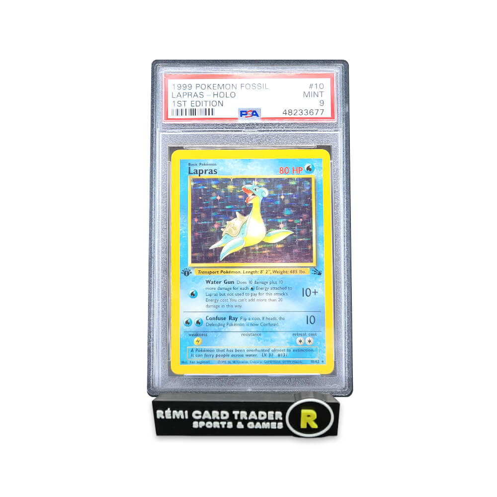 POKÉMON 1999 LAPRAS (FOSSIL 1ST EDITION) #10 PSA MINT 9