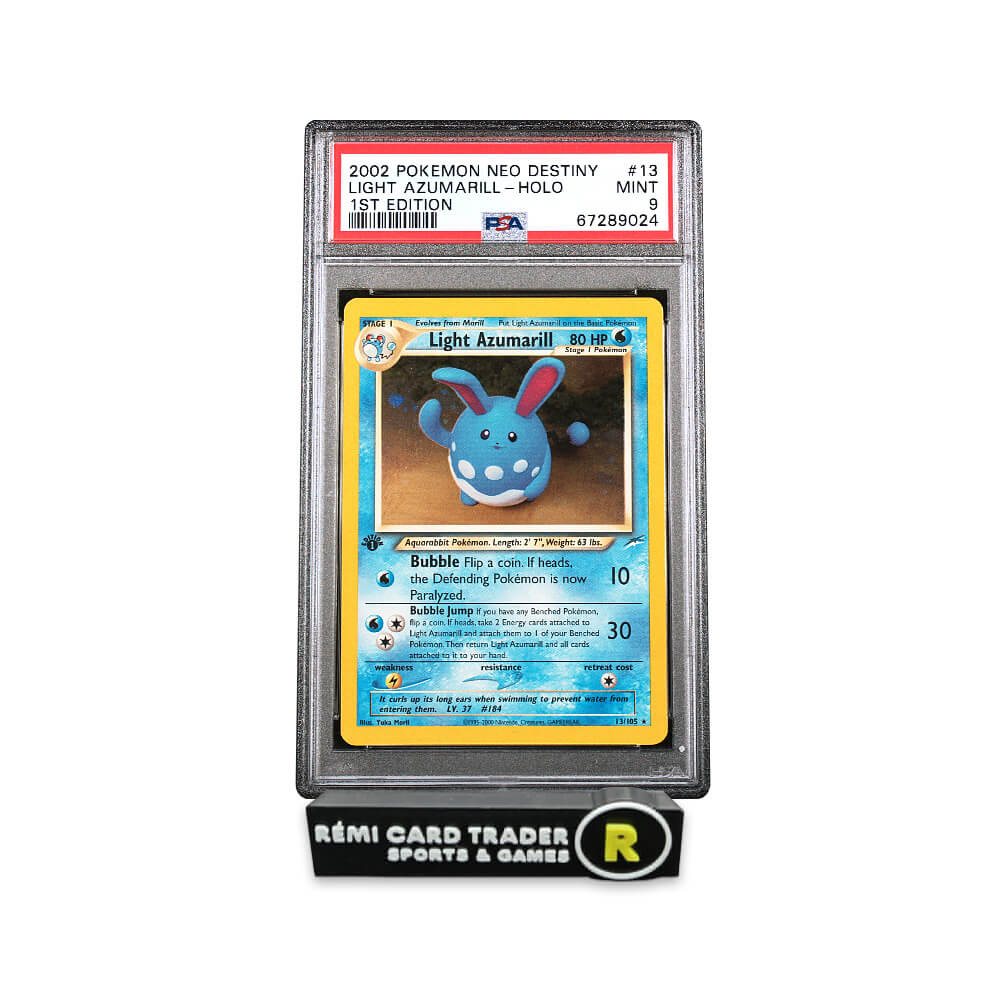 POKÉMON 2002 LIGHT AZUMARILL (NEO DESTINY 1ST EDITION) #13 PSA MINT 9