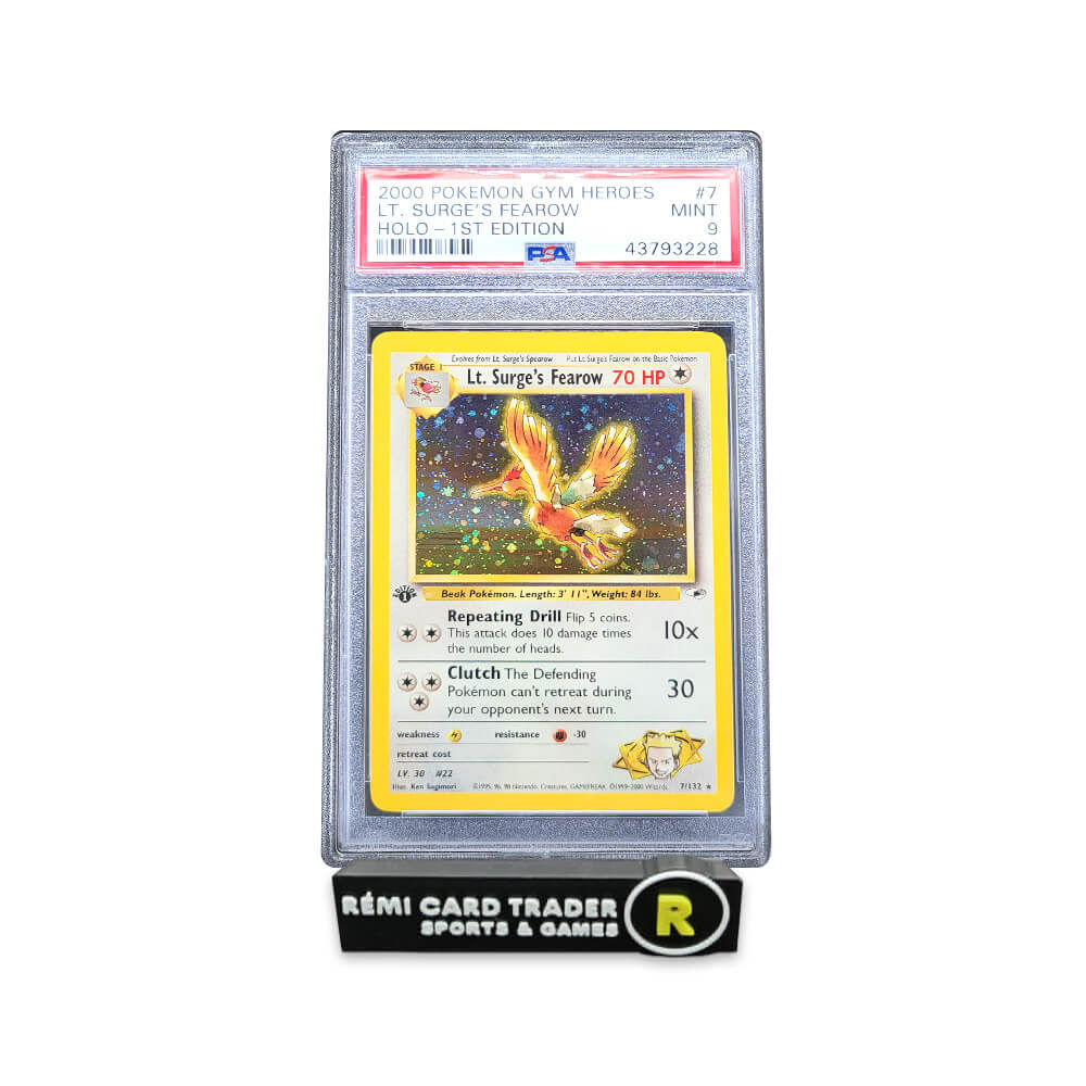 POKÉMON 2000 LT. SURGE'S FEAROW (GYM HEROES 1ST EDITION) #7 PSA MINT 9