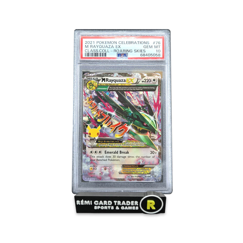 POKÉMON 2021 M RAYQUAZA EX (CELEBRATIONS CLASSIC COLLECTION) #76 PSA GEM MT 10