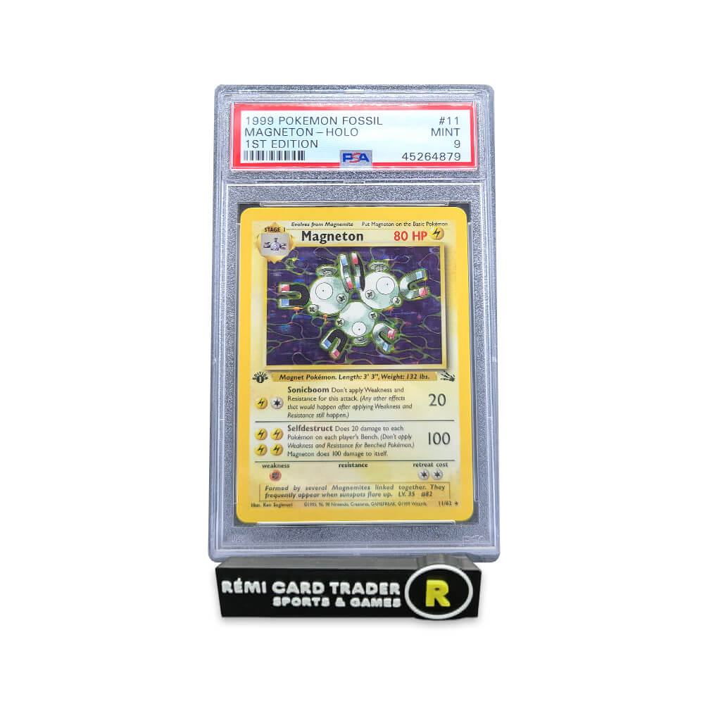 POKÉMON 1999 MAGNETON (FOSSIL 1ST EDITION) #11 PSA MINT 9