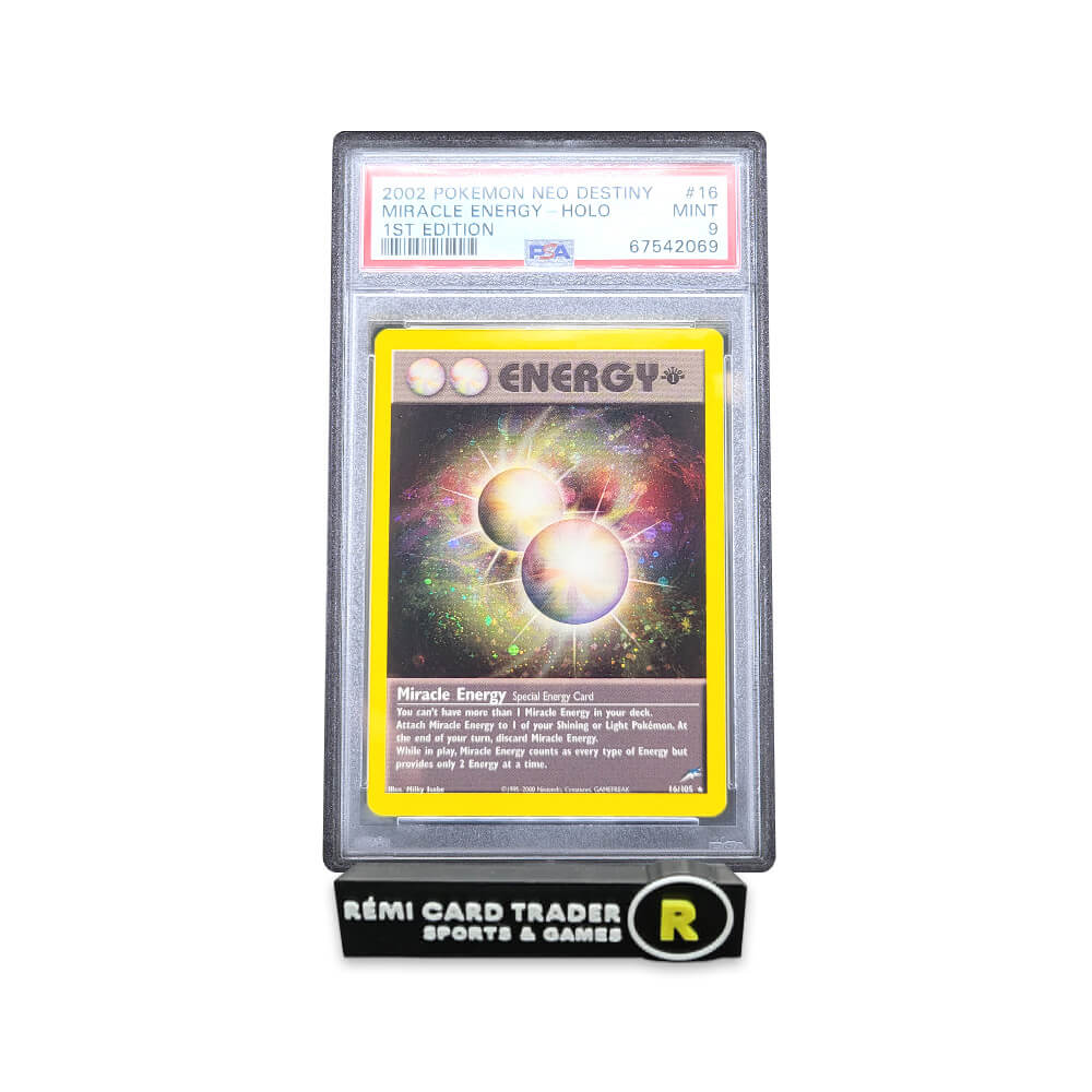 POKÉMON 2002 MIRACLE ENERGY (NEO DESTINY 1ST EDITION) #16 PSA MINT 9