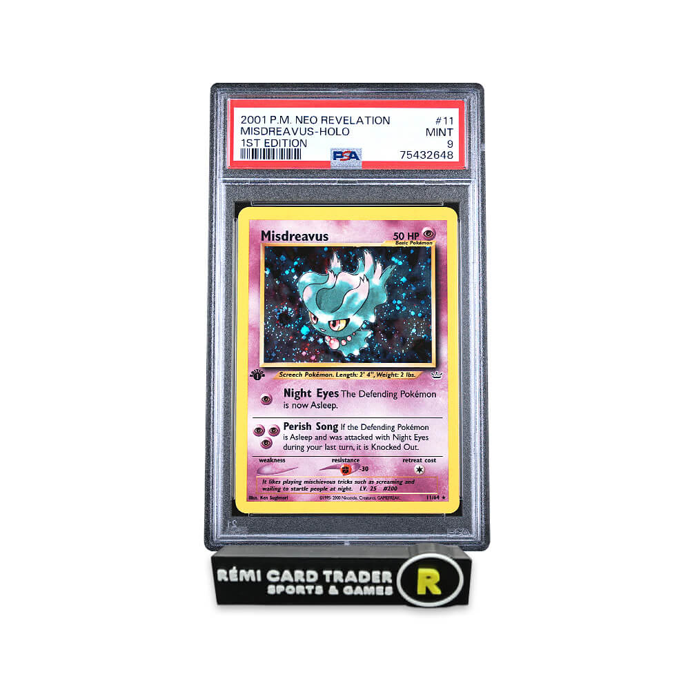 POKÉMON 2001 MISDREAVUS (NEO REVELATION 1ST EDITION) #11 PSA MINT 9