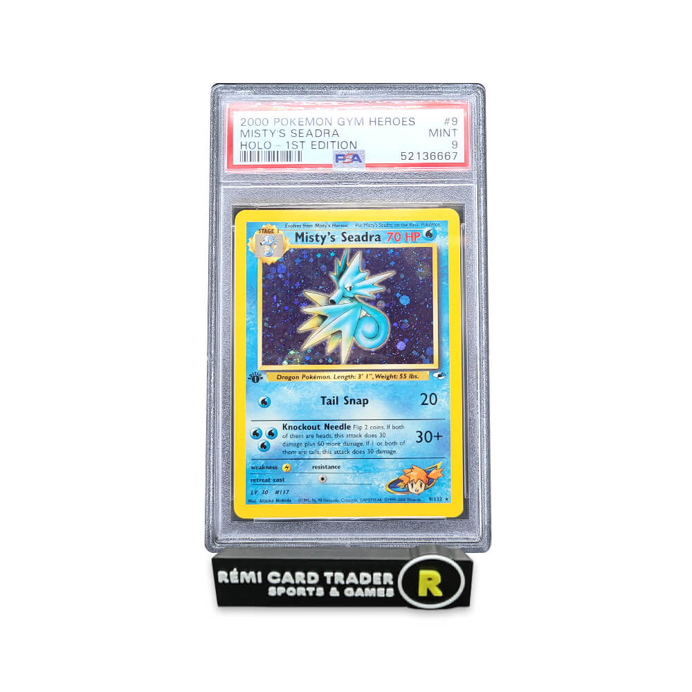 POKÉMON 2000 MISTY'S SEADRA (GYM HEROES 1ST EDITION) #9 PSA MINT 9
