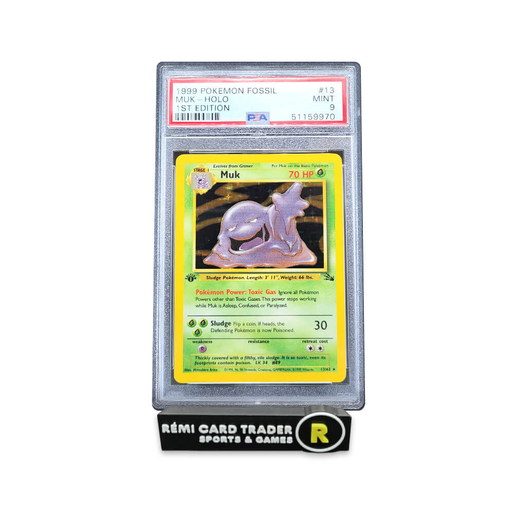 POKÉMON 1999 MUK (FOSSIL 1ST EDITION) #13 PSA MINT 9