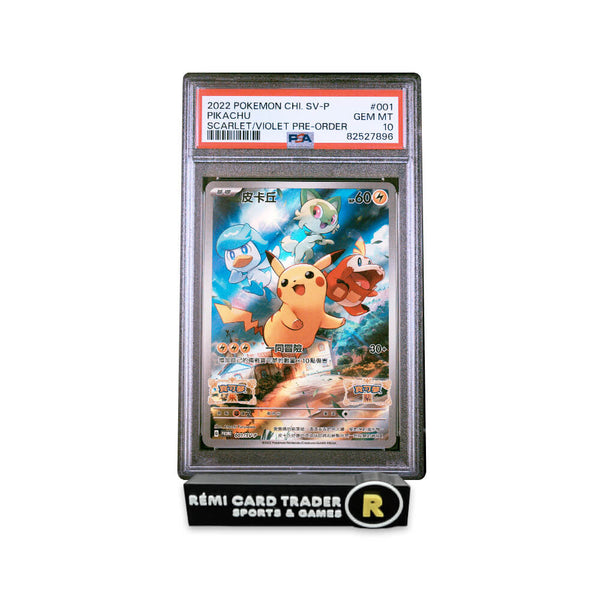 POKÉMON 2022 PIKACHU (CHINESE SV PROMO STAMP) #001 PSA GEM MT 10