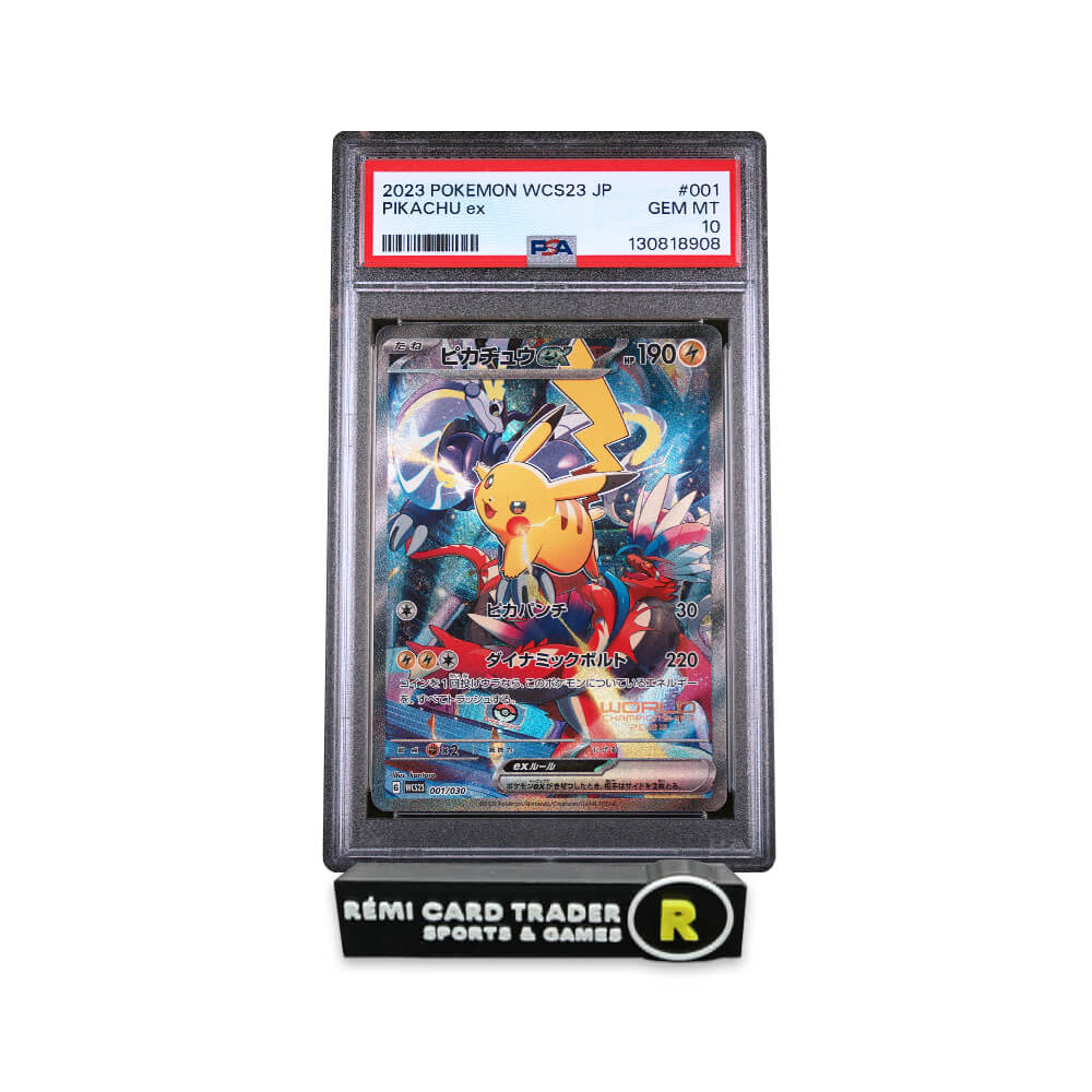 POKÉMON 2023 PIKACHU EX (JAPANESE WCS23-WORLD CHAMPIONSHIPS YOKOHAMA DECK: PIKACHU) #001 PSA GEM MT 10