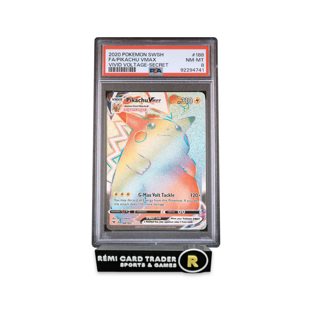 POKÉMON 2020 PIKACHU VMAX (VIVID VOLTAGE) #188 PSA NM-MT 8
