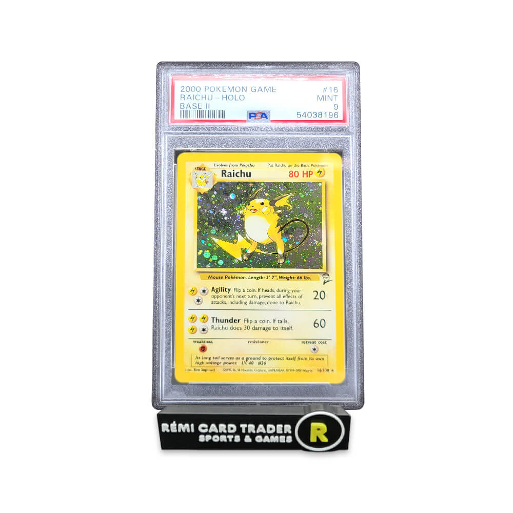 POKÉMON 2000 RAICHU (POKEMON GAME BASE II) #16 PSA MINT 9