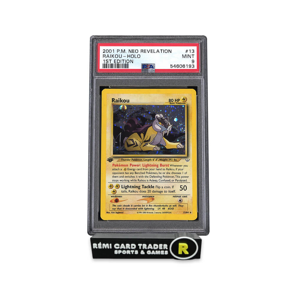 POKÉMON 2001 RAIKOU (NEO REVELATION 1ST EDITION) #13 PSA MINT 9