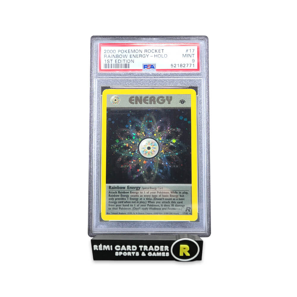 POKÉMON 2000 RAINBOW ENERGY (TEAM ROCKET 1ST EDITION) #17 PSA MINT 9