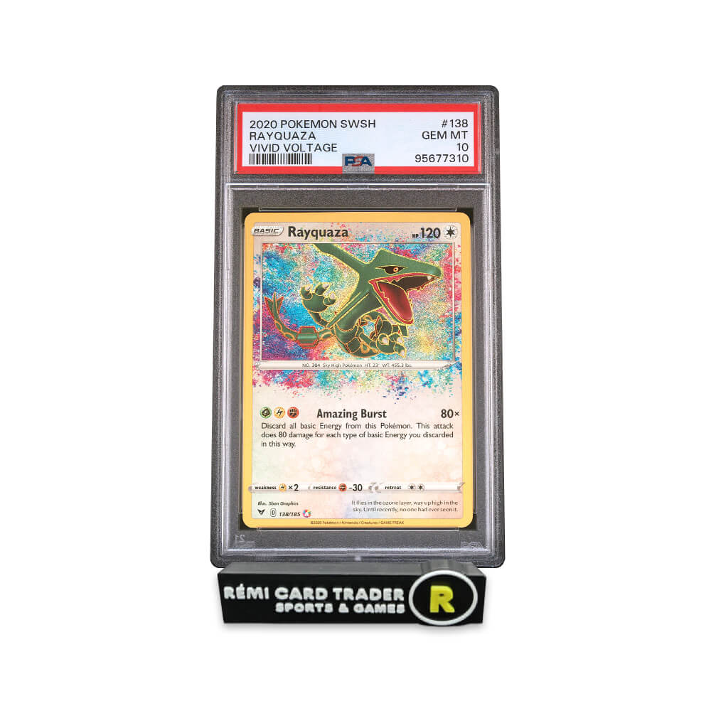 POKÉMON 2020 RAYQUAZA (VIVID VOLTAGE) #138 PSA GEM MT 10