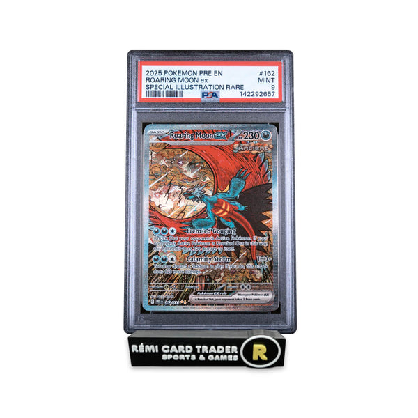 is roaring moon a rare pokemon card POKÉMON 2025 EX (PRISMATIC EVOLUTIONS) #162 PSA MINT 9 Style:Booster Pack Beckett BGS or CGC The Tenth Doctor Inkling Summoning (Card) |