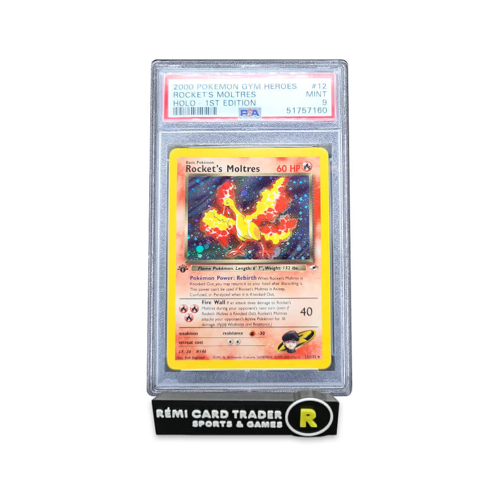 POKÉMON 2000 ROCKET'S MOLTRES (GYM HEROES 1ST EDITION) #12 PSA MINT 9