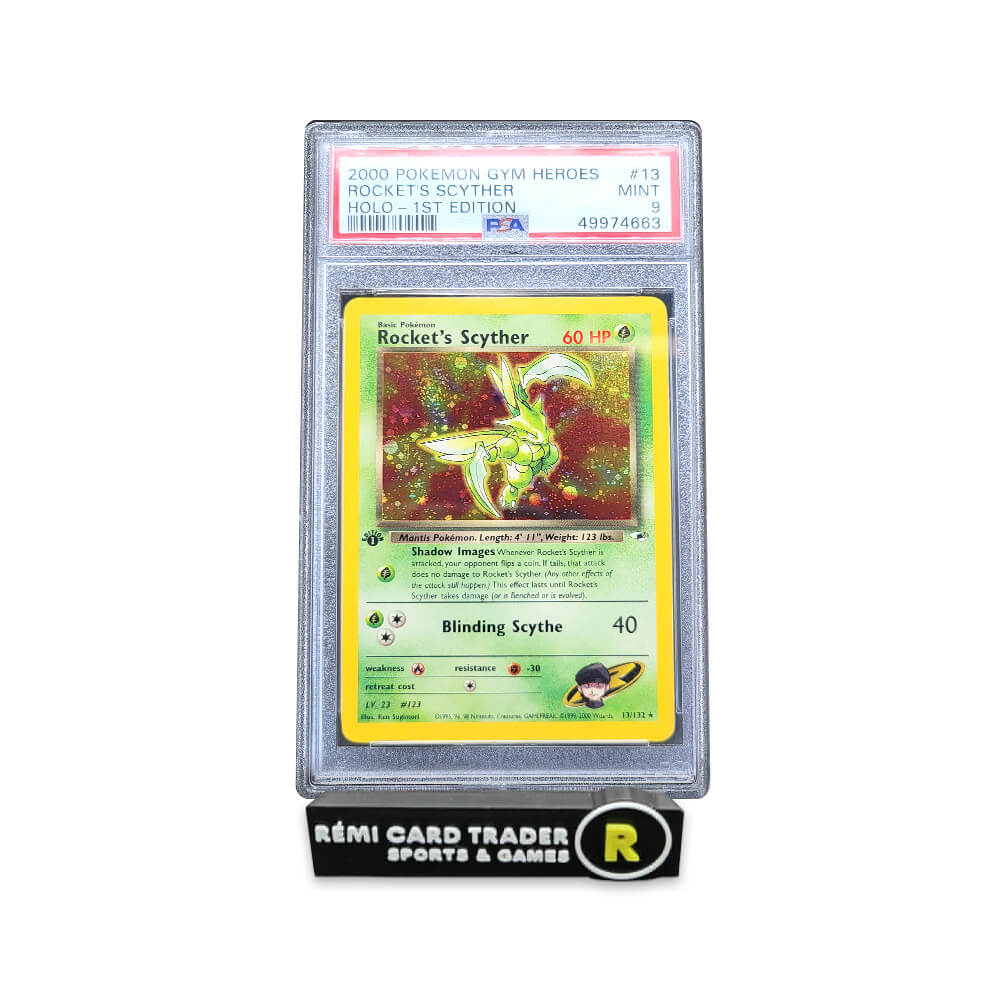 POKÉMON 2000 ROCKET'S SCYTHER (GYM HEROES 1ST EDITION) #13 PSA MINT 9