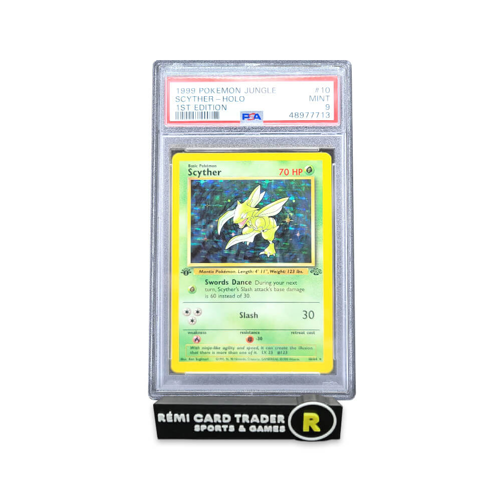 POKÉMON 1999 SCYTHER (JUNGLE 1ST EDITION) #10 PSA MINT 9
