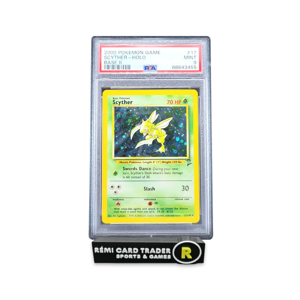 POKÉMON 2000 SCYTHER (POKEMON GAME BASE II) #17 PSA MINT 9