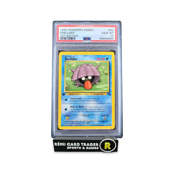 POKÉMON 1999 SHELLDER (FOSSIL 1ST EDITION) #54 PSA GEM MT 10