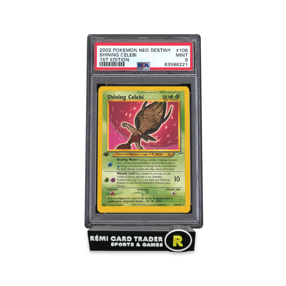 POKÉMON 2002 SHINING CELEBI (NEO DESTINY 1ST EDITION) #106 PSA MINT 9