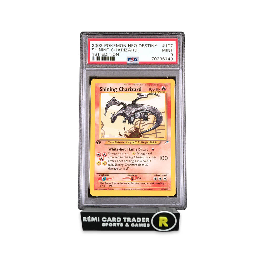 POKÉMON 2002 SHINING CHARIZARD (NEO DESTINY 1ST EDITION) #107 PSA MINT 9